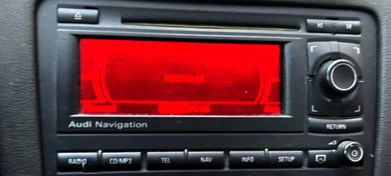Example d'autoradio Audi avec mention