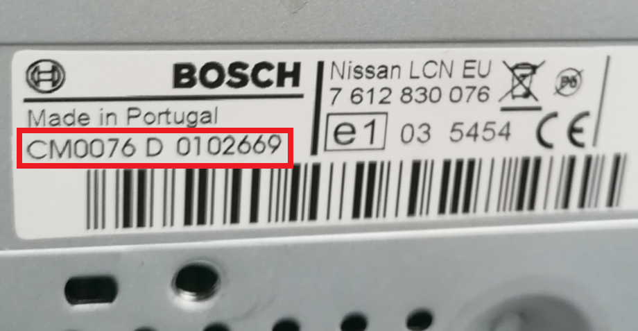 Nissan emplacement numero de serie