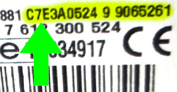 ford autoradio numero de serie